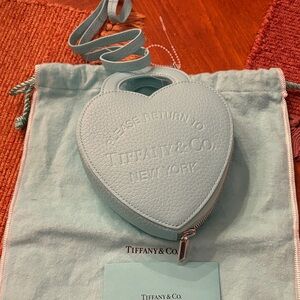 Tiffany & Co. Blue Heart Leather Pouch